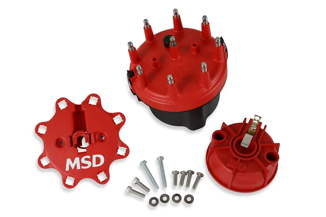 8445 – MSD CO. Distributor Cap and Rotor Kit, For Use With Most MSD Distributors Non Adjustable Rotor Ford Style Cap ...